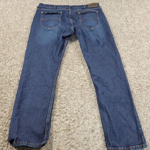 Lee Jeans Men’s 40x30 Legendary Slim Straight Dark Wash Denim - Picture 7 of 9